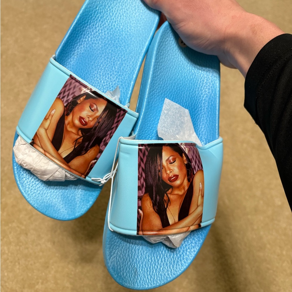 Size 11 Women’s - Cross Colours Aaliyah Legacy Blue Slide Sandals